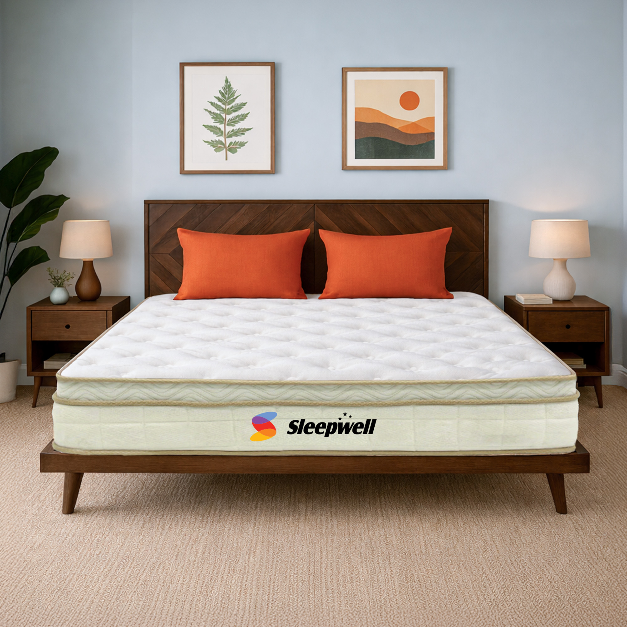 Sleepwell Fitrest Classic Mattress | Acuprofile technology |Resitec (HR) Foam | Orthopedic Mattress | Neem Fresche Technology | Single Size (200L x 90W x 20H cm)