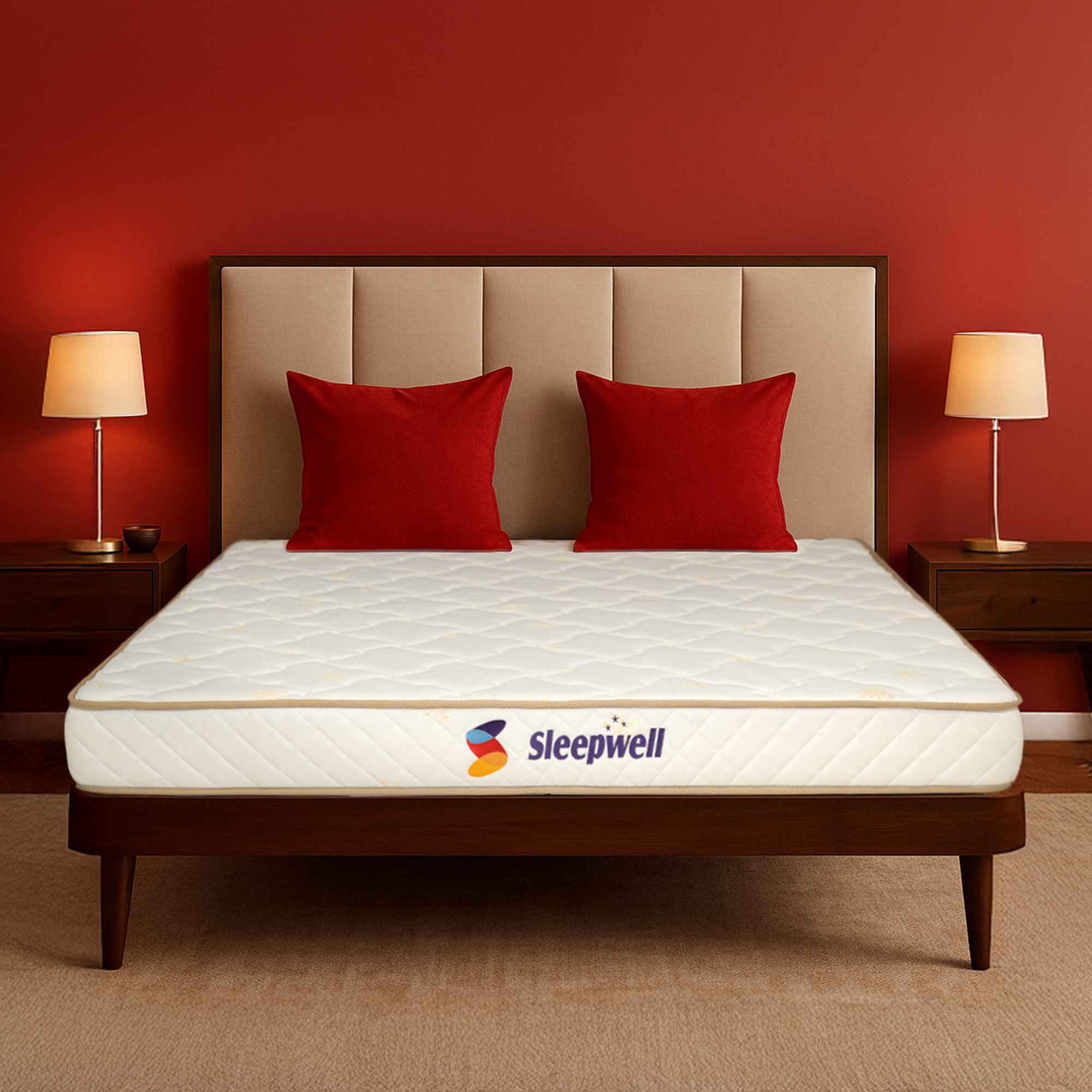 Sleepwell Utsav 2.0 Mattress| Soft Resitec Foam | Doubel Layer Quilting |Medium Firm Support| Neem Fresche Technology | Single Size 200L x 90W x 15H cm | 10 Nights Trial