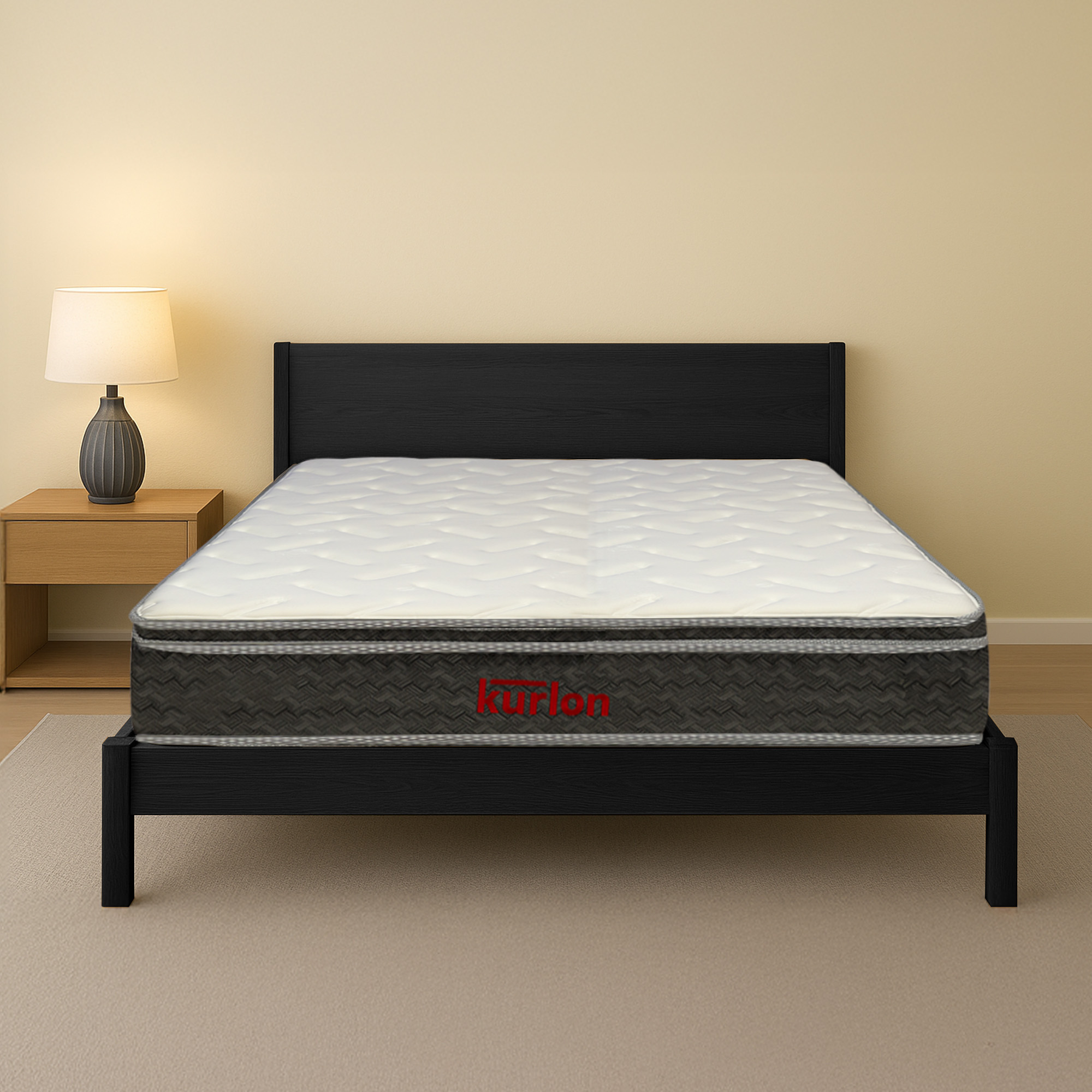 Kurlon Mermaid Mattress | High Resilience (HR) Foam |Rebonded Foam |Medium Firm Support | Memory Foam | King Size Mattress |200L X 180W X 25H Cms| 10 Yrs Warranty