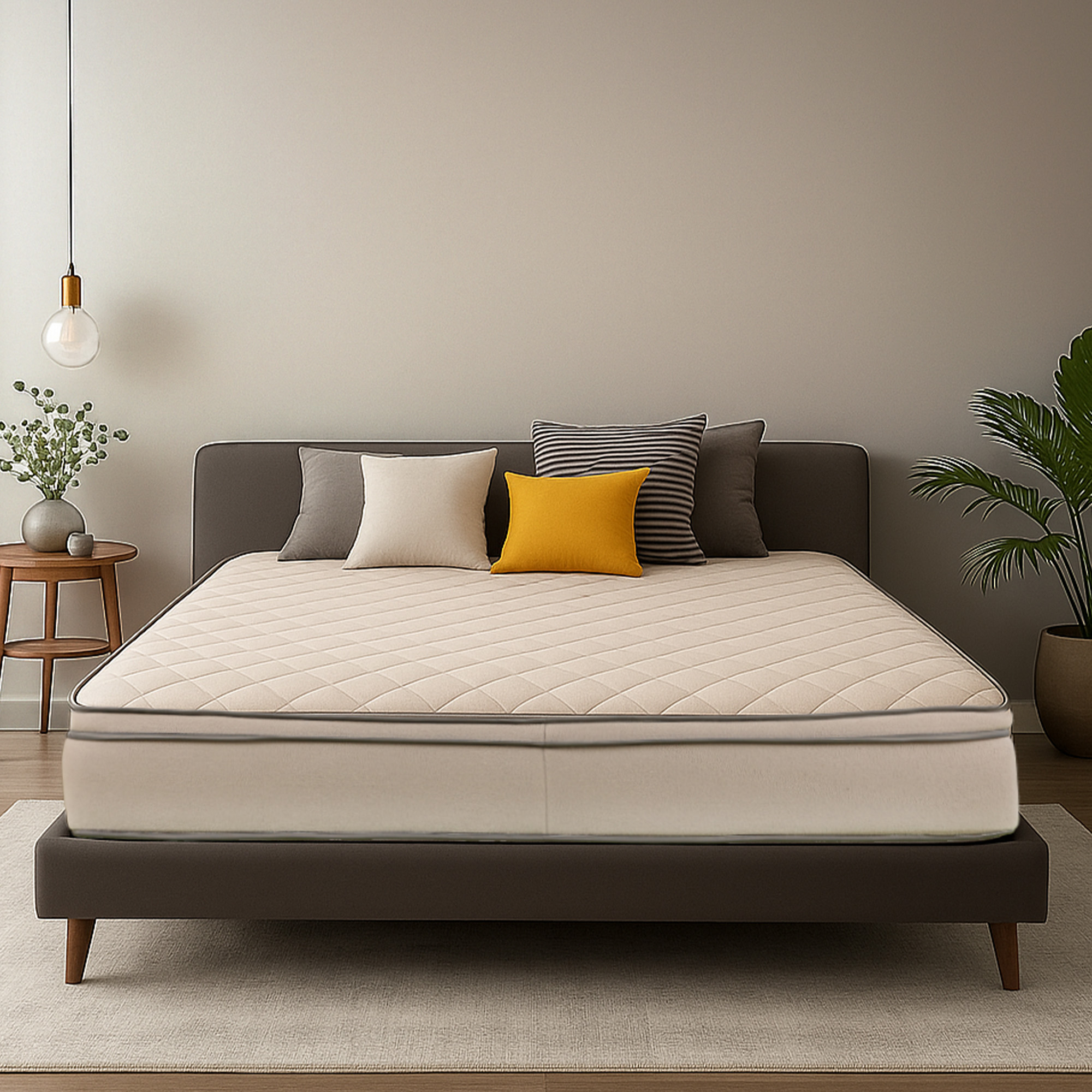 Sleepwell Executive Bonnell Spring  | Rebonded Foam | Bonnell Spring Mattress | Spine and Back Support |Orthopedic Mattress | Neem Fresche Technology | Twin Size (200L x 120W x 20H cm) | 10 Nights Trial